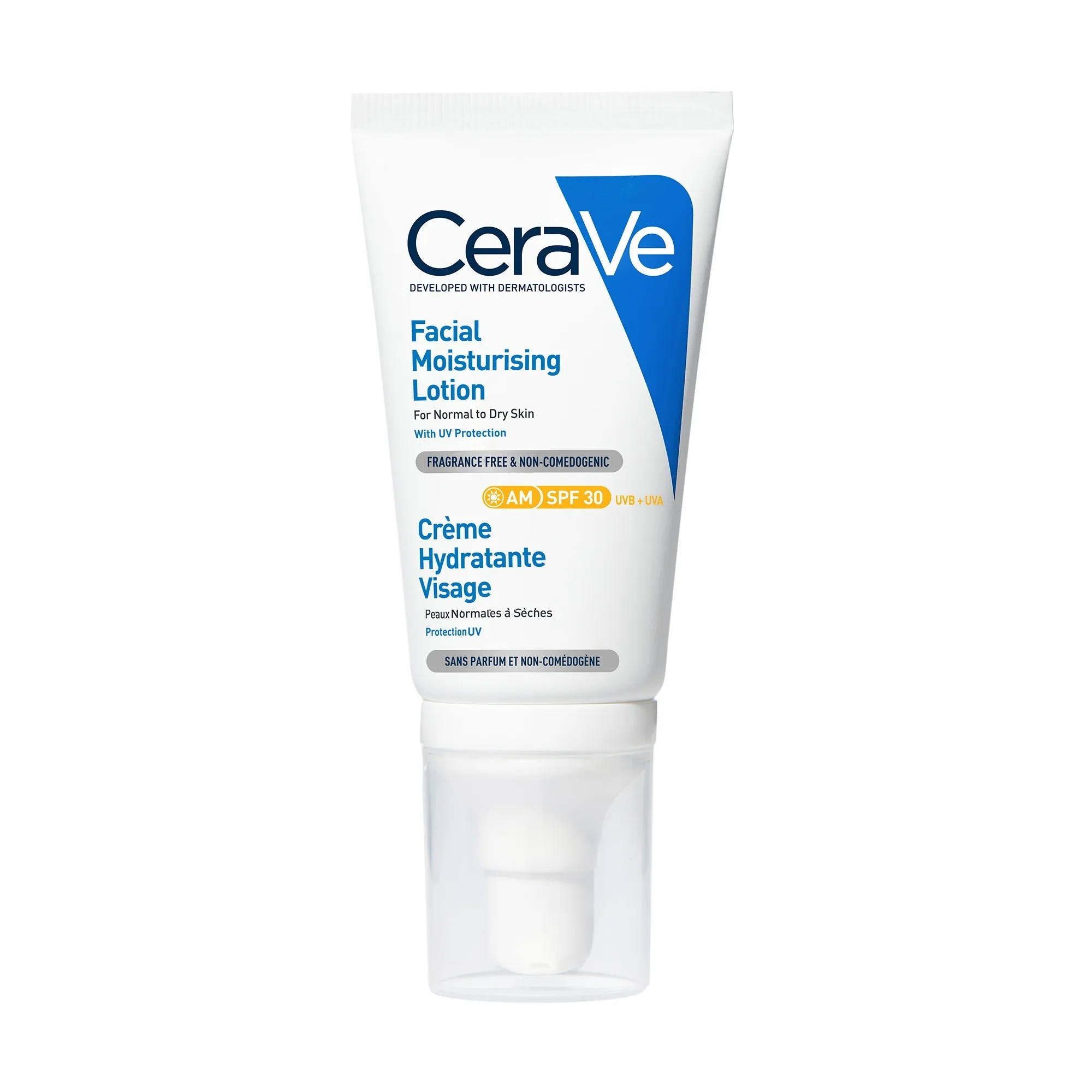 CERAVE mitrinošs krēms normālai un sausai sejas ādai ar SPF30, 52 ml - Produkta attēls 