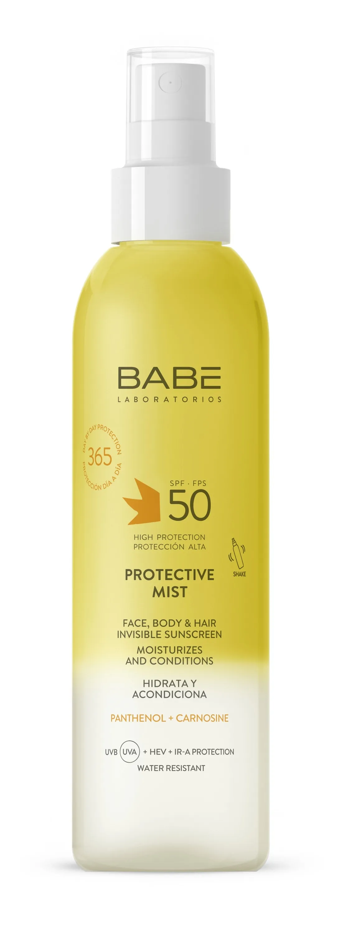 BABĒ Sun SPF50 aizsargsprejs sejai, matiem, ķermenim, 150 ml - Produkta attēls 