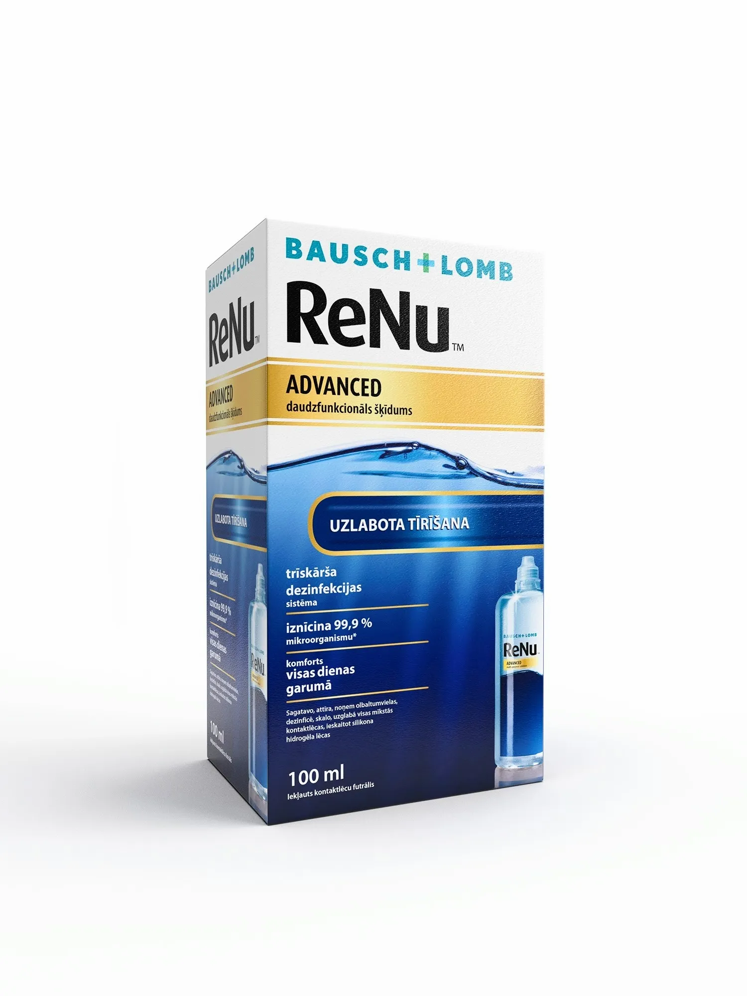 RENU Advanced kontaktlēcu kopšanas šķīdums, 100 ml - Produkta attēls 