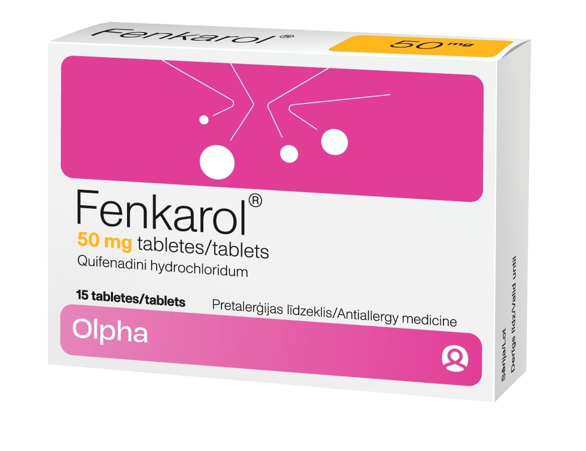 FENKAROL 50mg tabletes, 15 gab. - Produkta attēls 