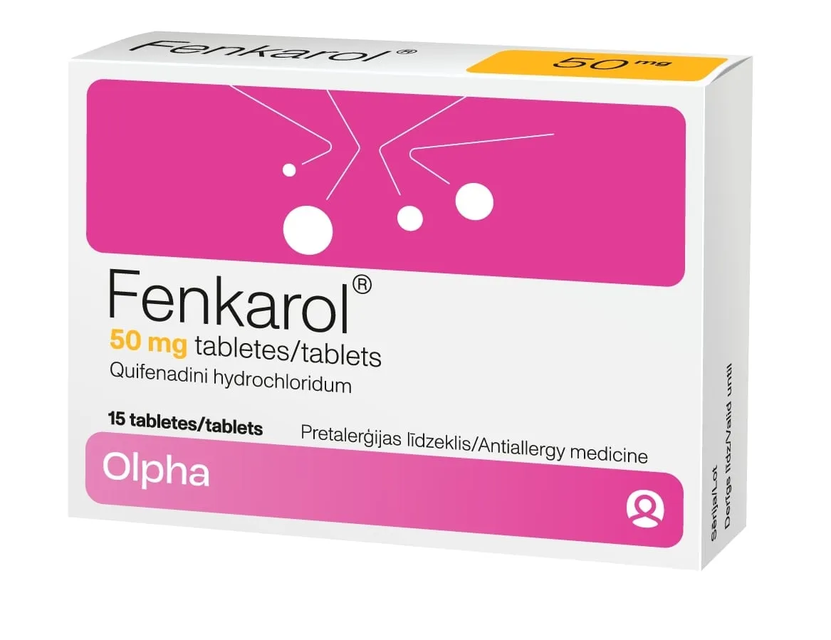 FENKAROL 50mg tabletes, 15 gab. - Produkta attēls 