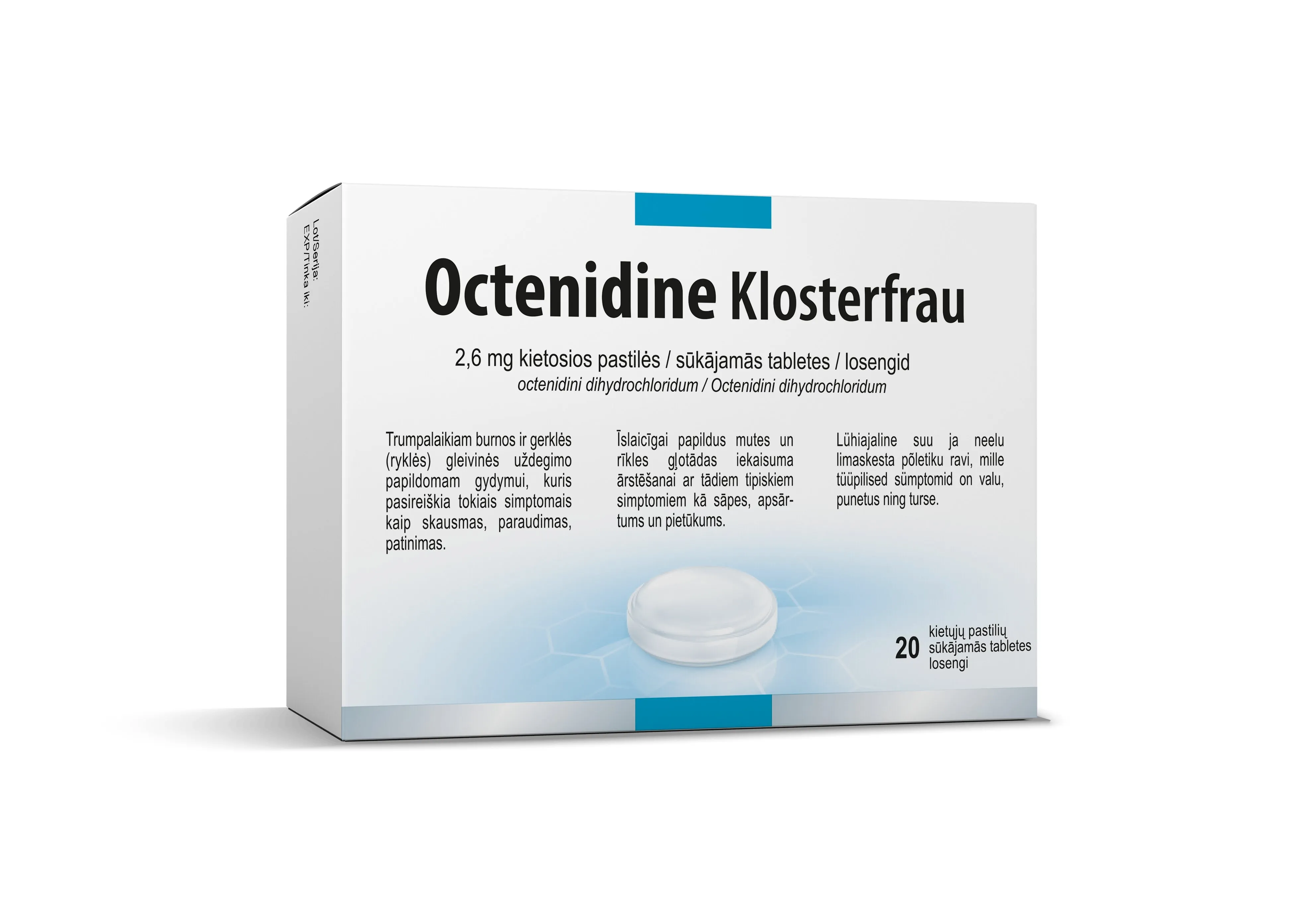 OCTENIDINE KLOSTERFRAU 2.6MG SŪK TBL N20 - Produkta attēls 