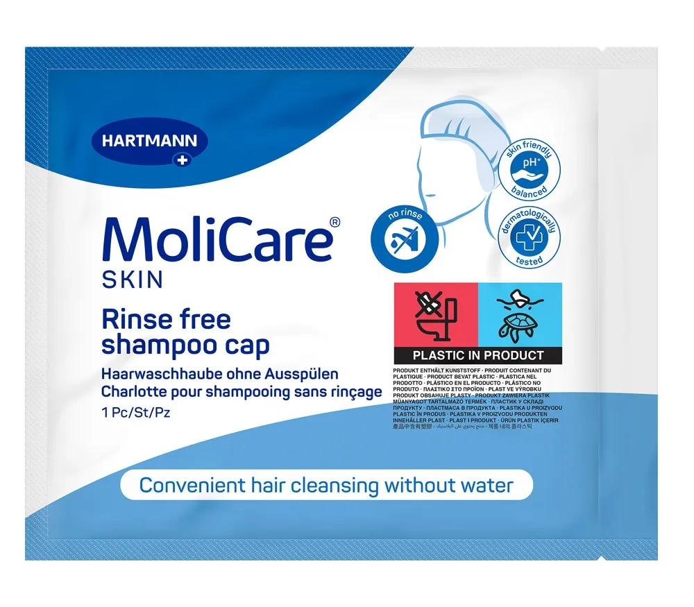 MOLICARE Skin Shampoo Cap cepure matu mazgāšanai, 1 gab - Produkta attēls 