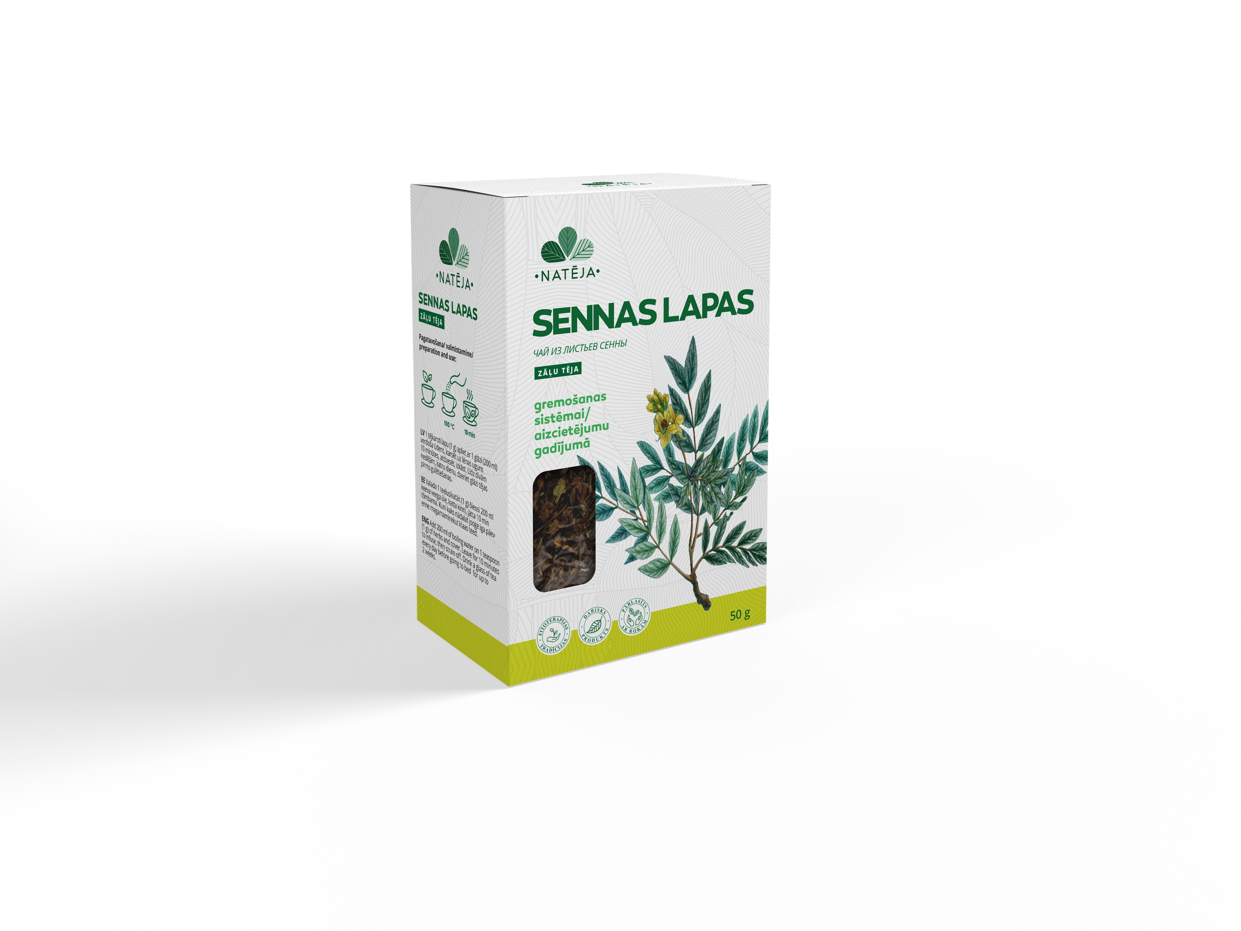 NATĒJA Sennas lapu tēja, 50 g - Produkta attēls 