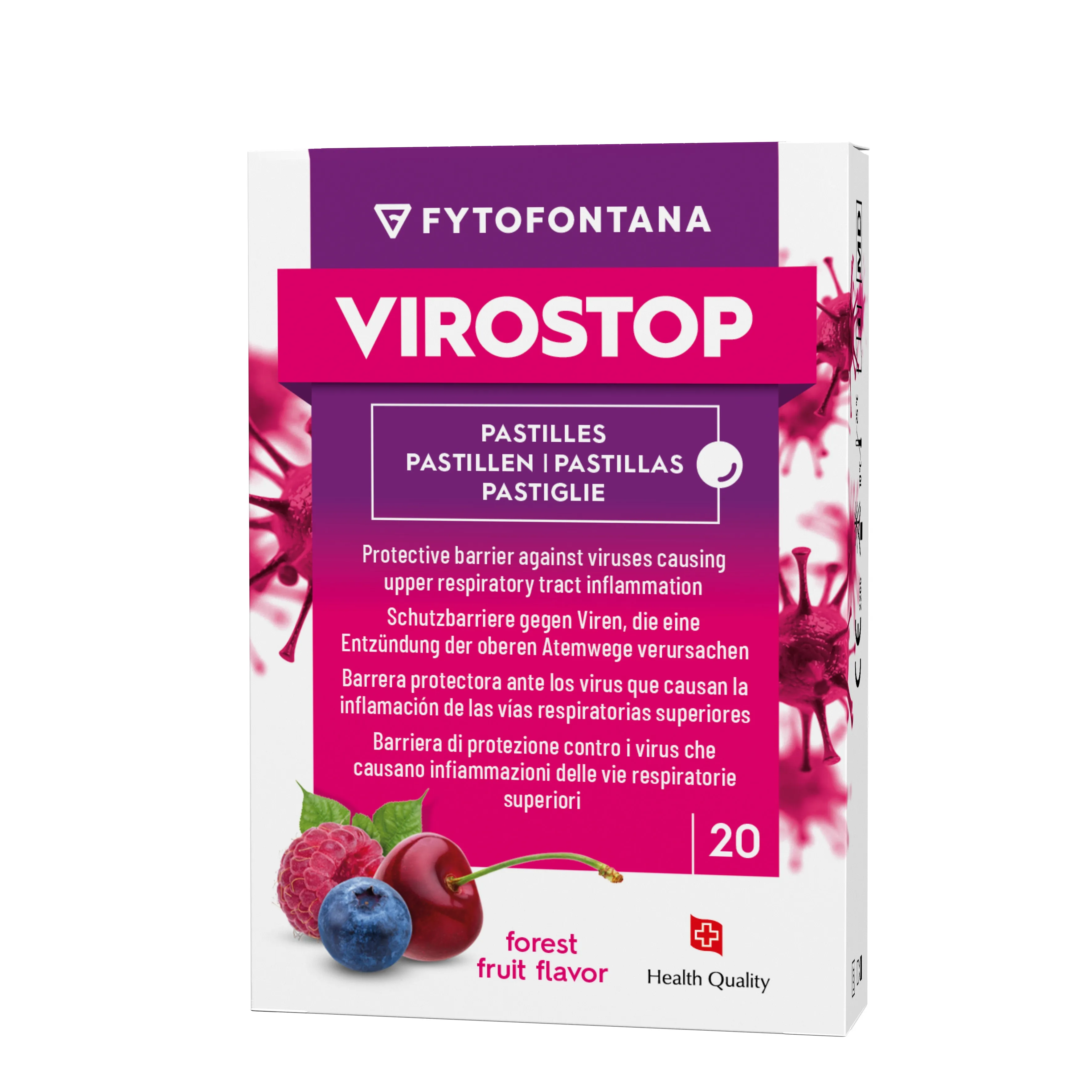 VIROSTOP pastilas ar meža ogu garšu, 20 gab - Produkta attēls 
