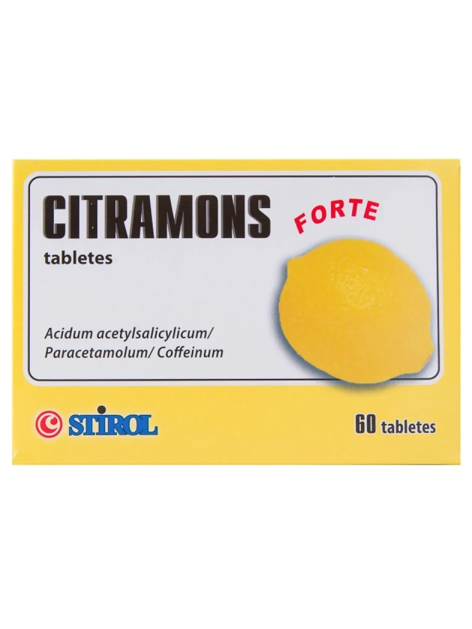 CITRAMONS FORTE TBL N60 (STIROL) - Produkta attēls 