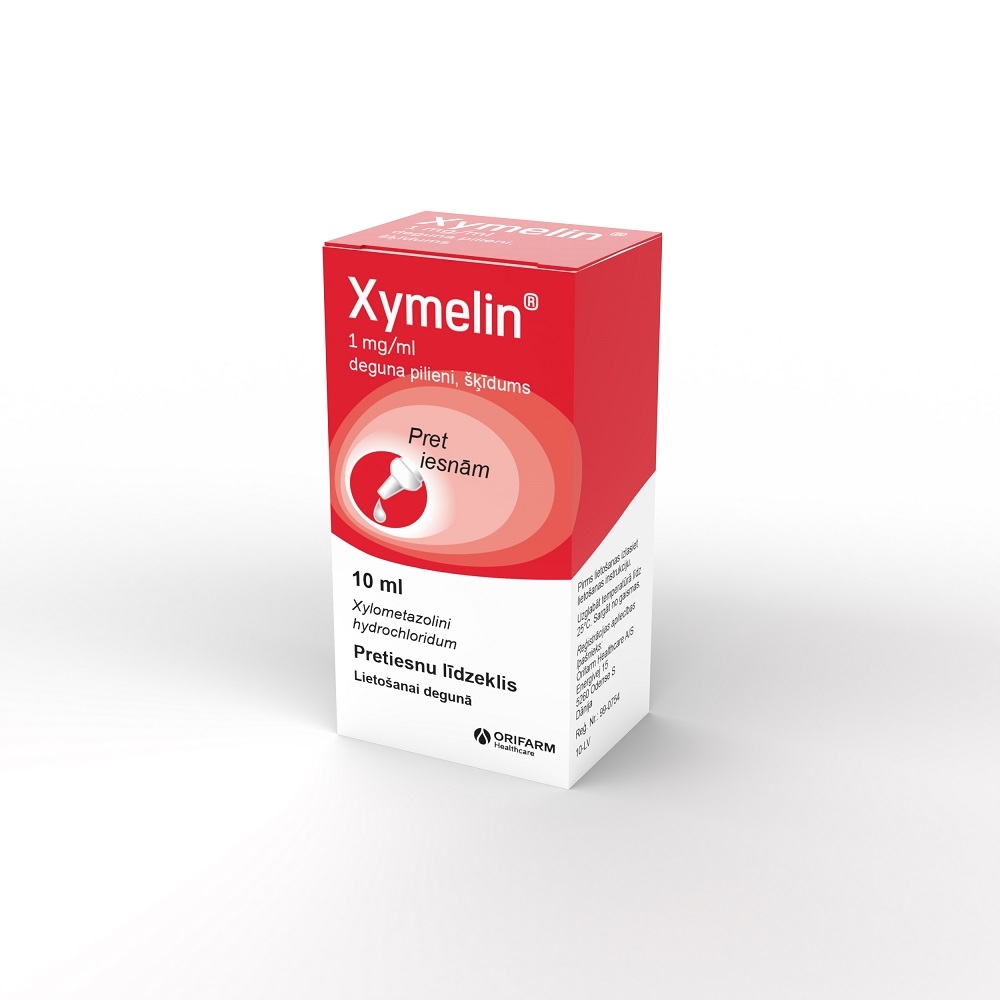 XYMELIN® Nasentropfen 1 mg/ml deguna pilieni, 10 ml - Produkta attēls 