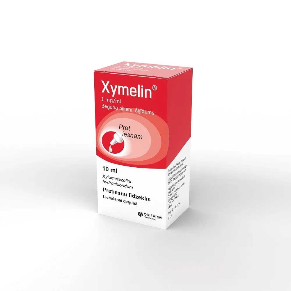 XYMELIN® Nasentropfen 1 mg/ml deguna pilieni, 10 ml - Produkta attēls 