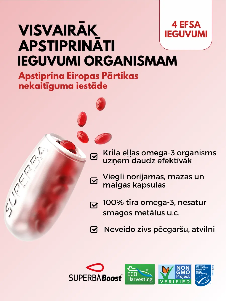 LYL Krill Oil Superba BOOST, 30 kapsulas - Produkta attēls 3