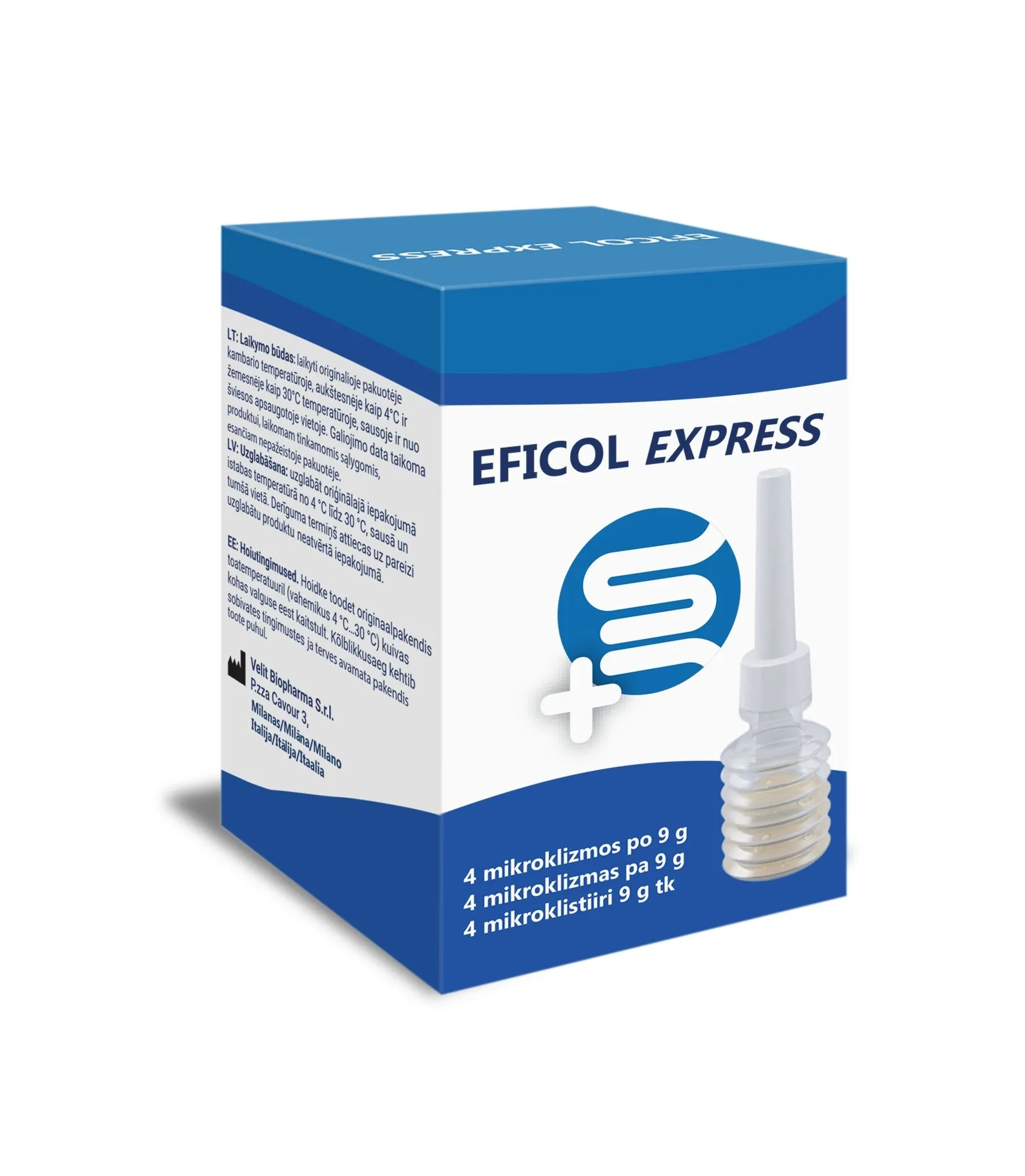 EFICOL Express 9 g mikroklizma, 4 gab - Produkta attēls 2