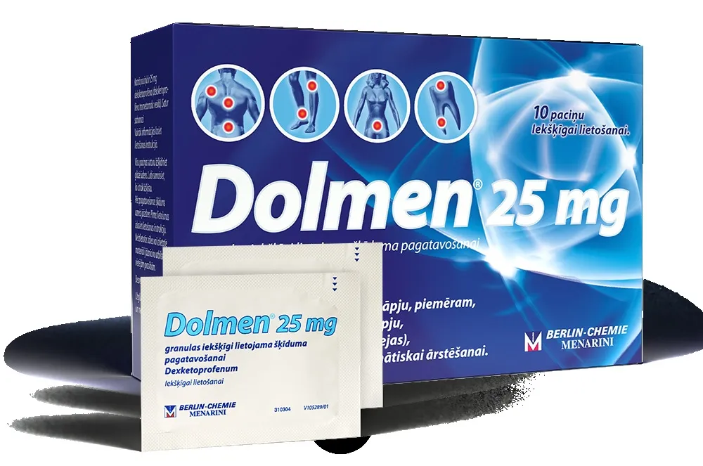 DOLMEN 25MG (DEXKETOPROFENUM) SACH N10 - Produkta attēls 