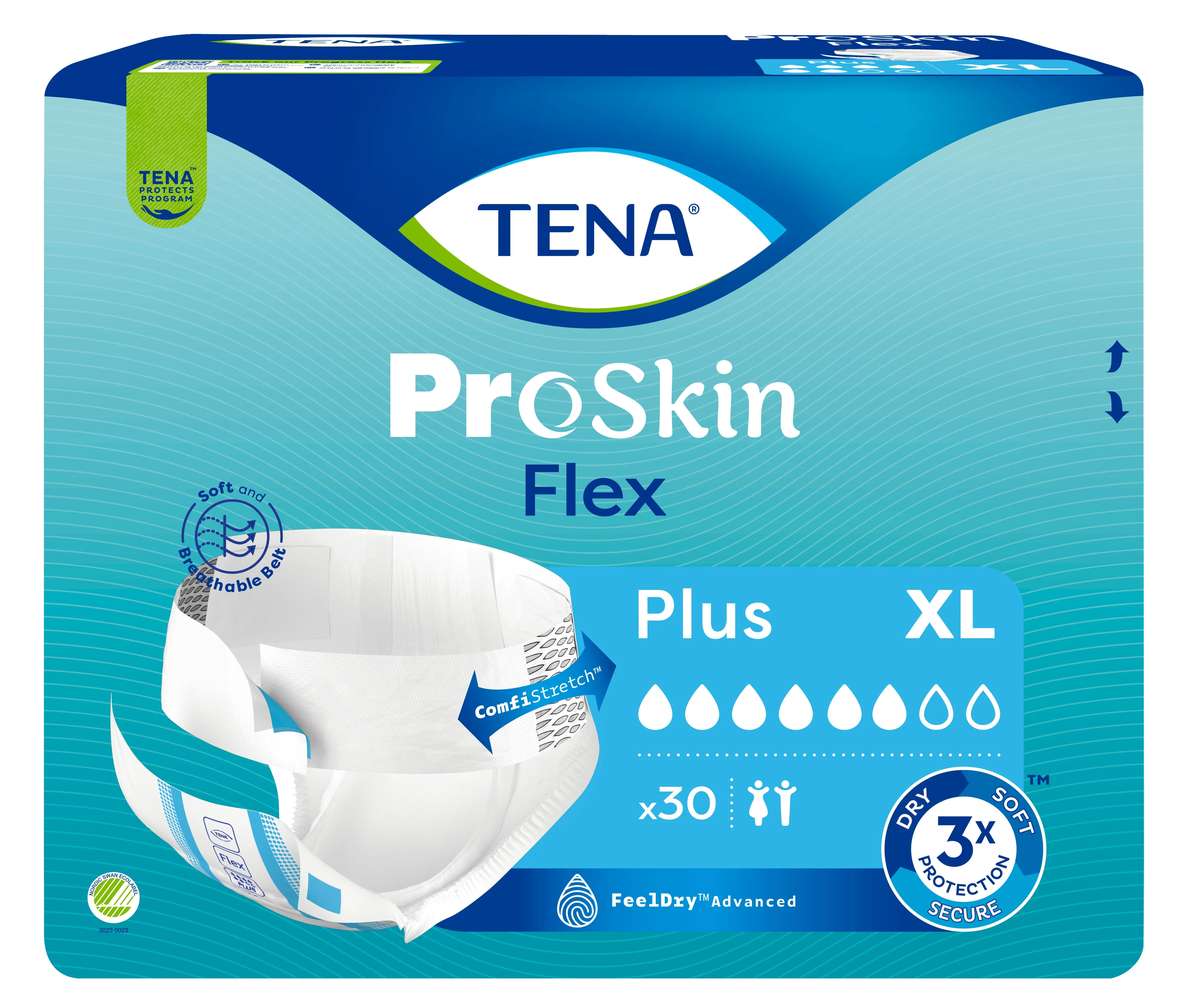 TENA Flex Plus jostiņbikses XL izmērs, 30 gab. - Produkta attēls 