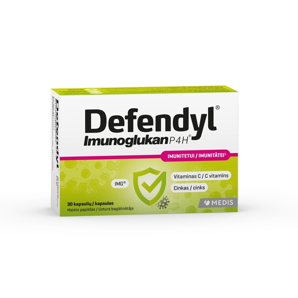 DEFENDYL® Imunoglukan P4H kapsulas, 30 gab. - Produkta attēls 
