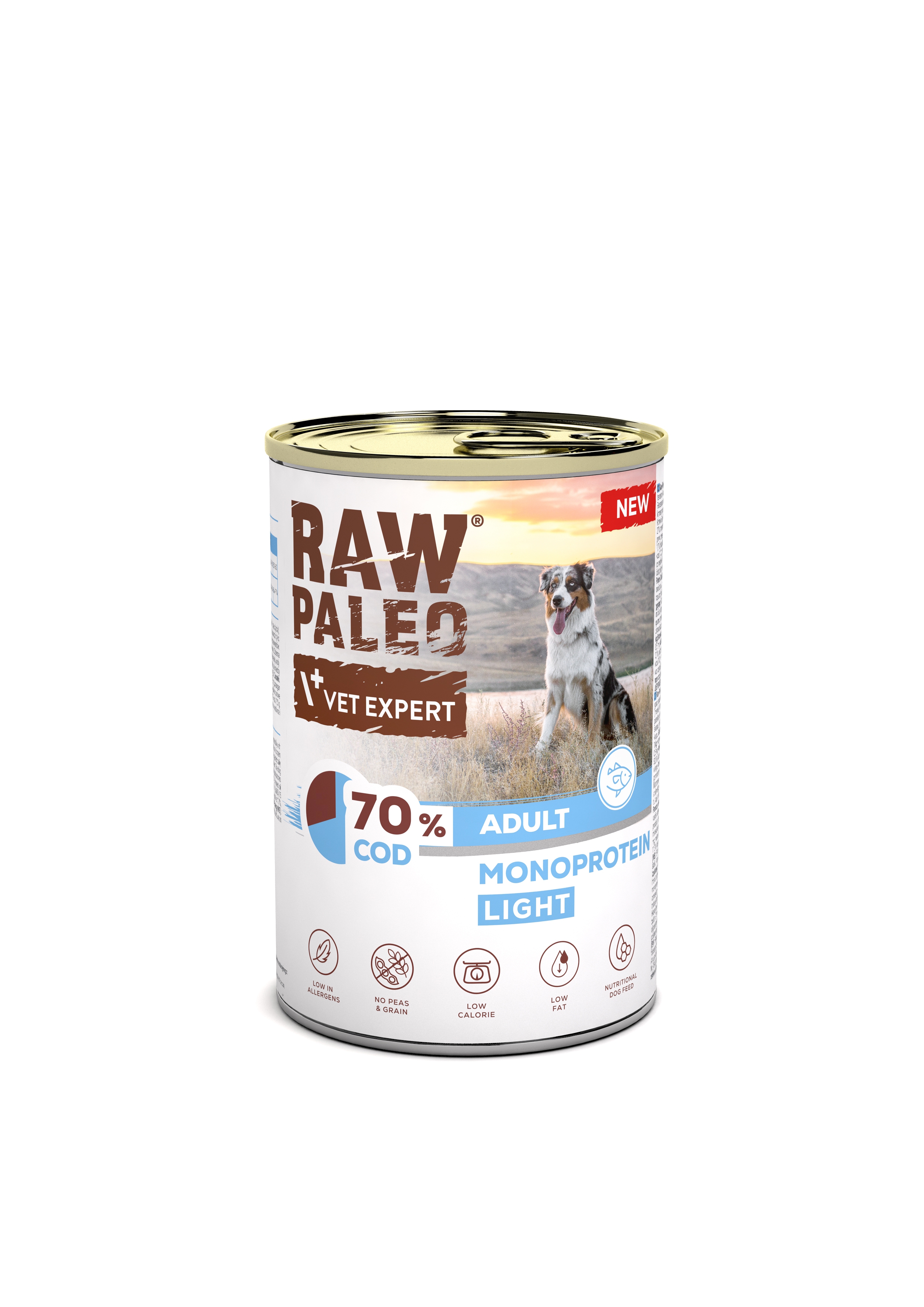 RAW PALEO SUŅU KONS  LIGHT MENCA 400G - Produkta attēls 