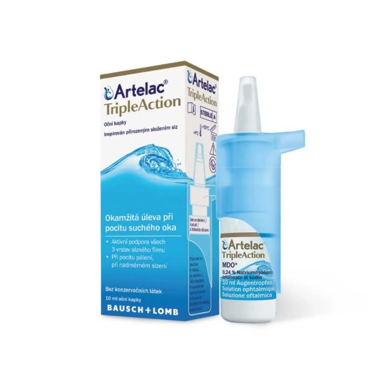 ARTELAC Triple Action acu pilieni, 10 ml - Produkta attēls 