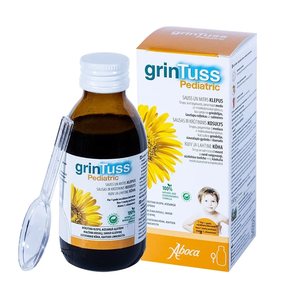 GRINTUSS Pediatric sīrups, 180 ml - Produkta attēls 