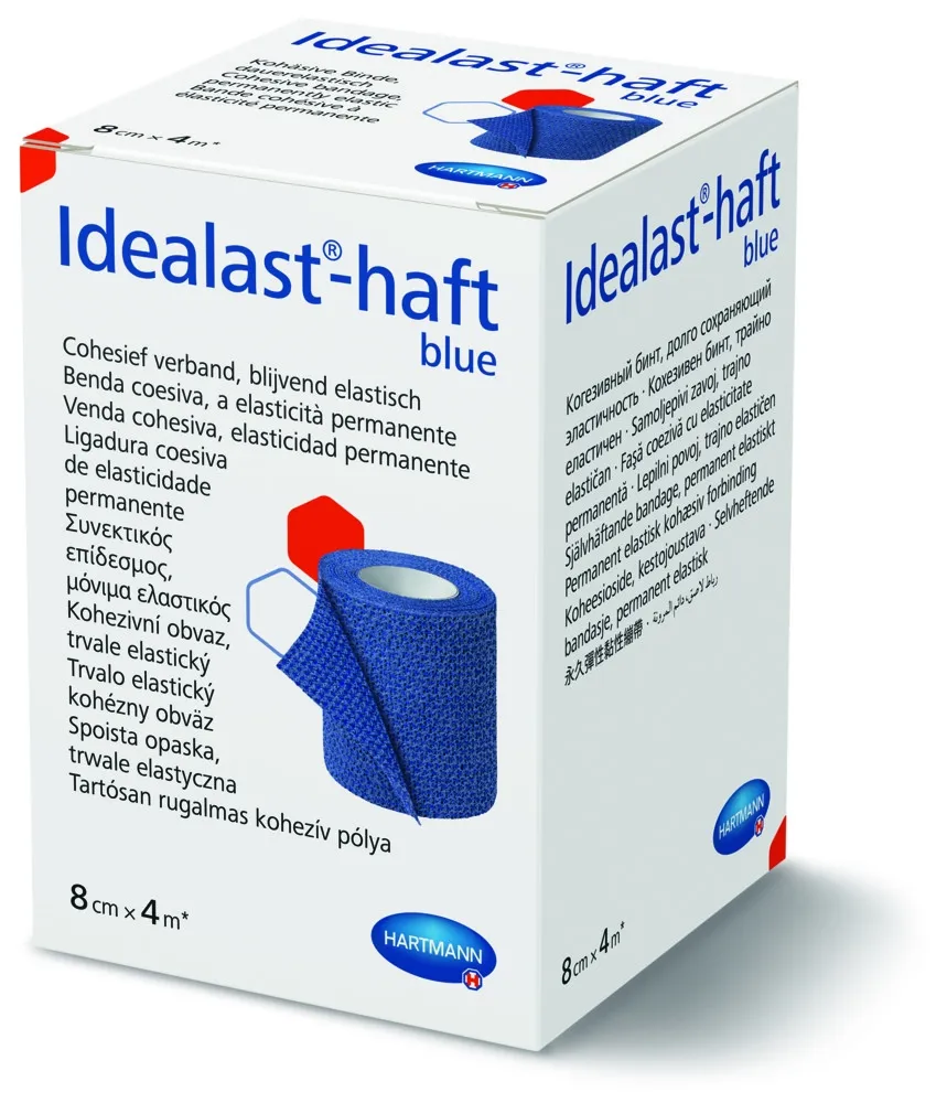 IDEALAST-HAFT elastīga saite (zila), 8 cm x 4 m - Produkta attēls 