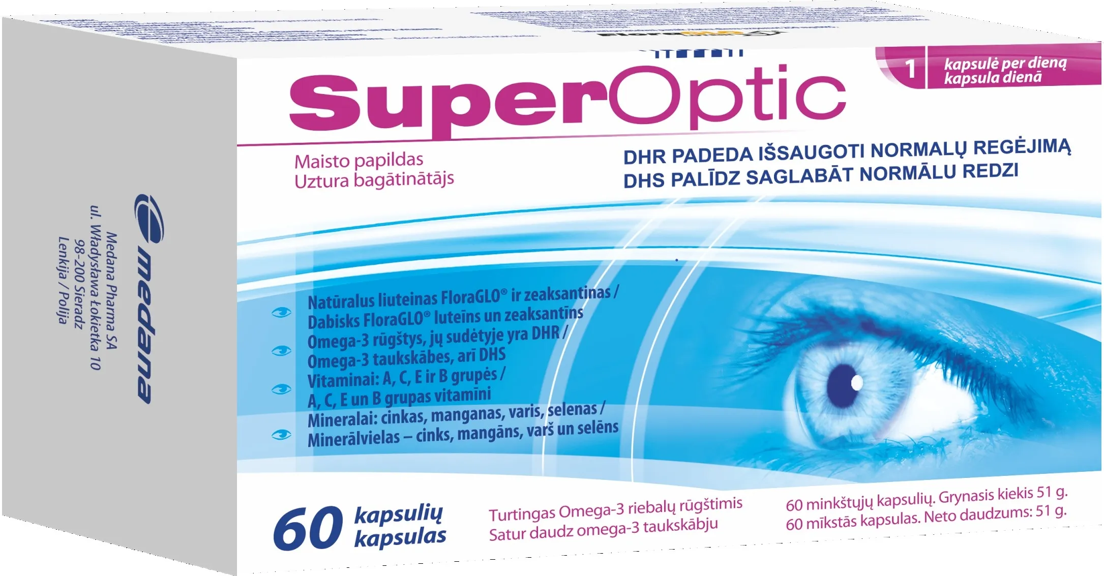 SuperOptic kapsulas, 60 gab. - Produkta attēls 