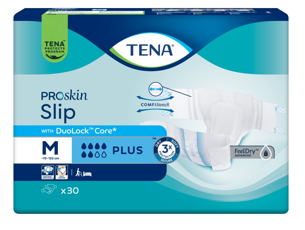 TENA Slip Plus autiņbikses, M izmērs, 30 gab. - Produkta attēls 