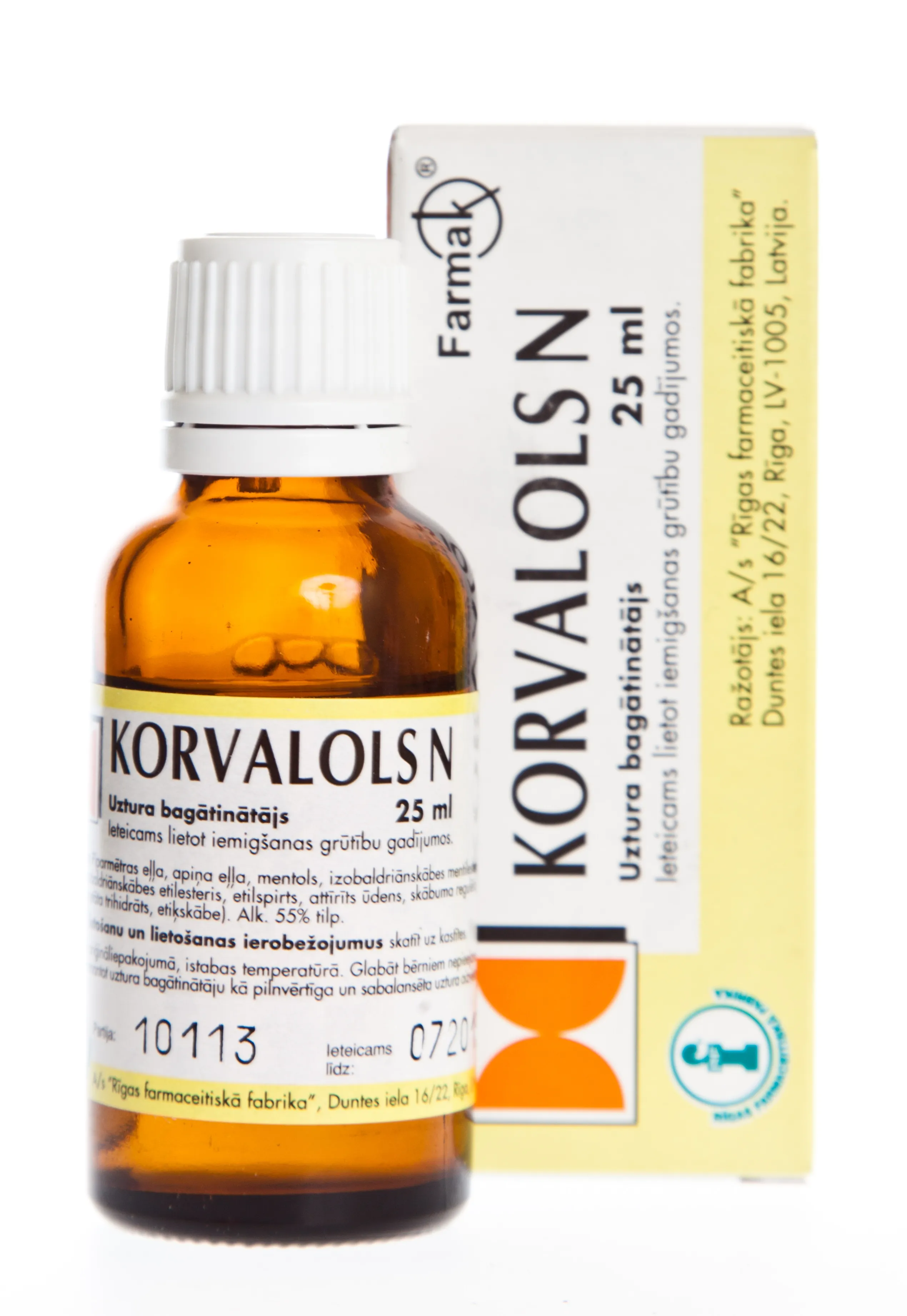 RFF Korvalols N pilieni, 25 ml - Produkta attēls 