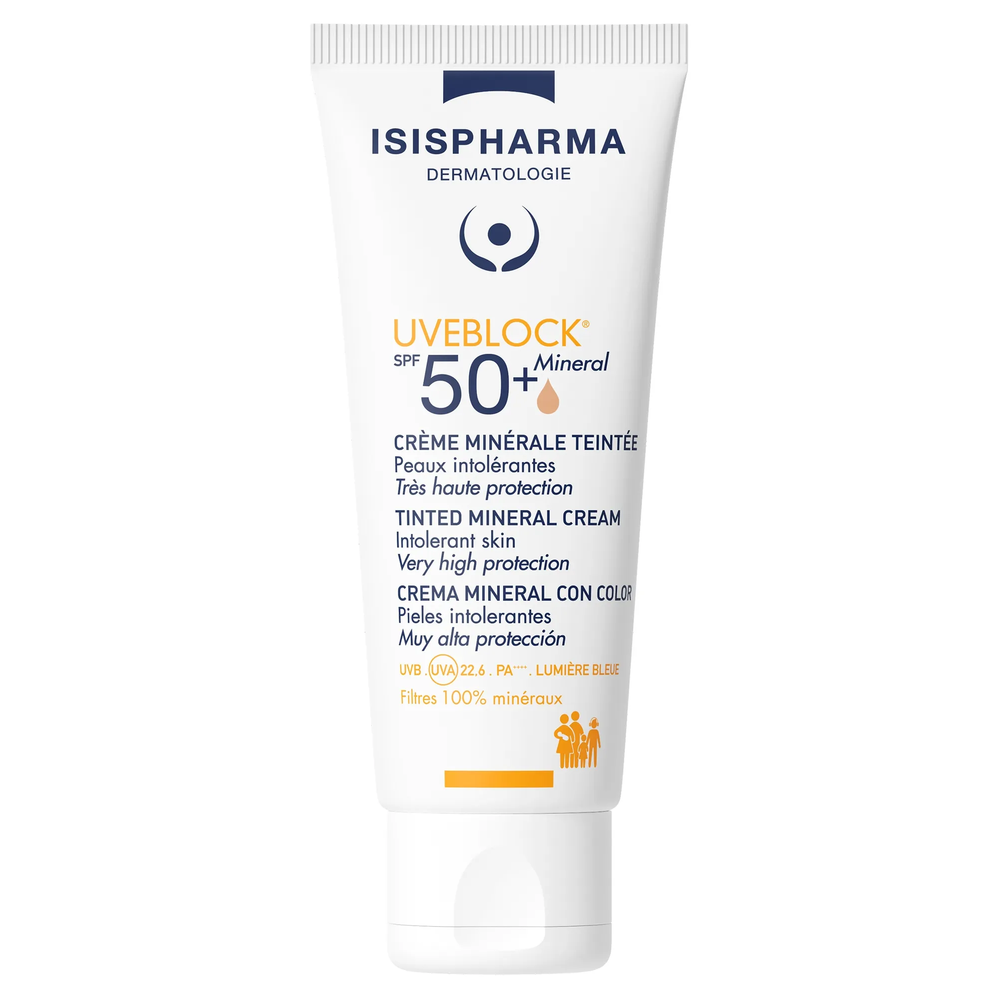 ISISPHARMA Uveblock SPF50+ Mineral tonēts krēms, 40 ml - Produkta attēls 