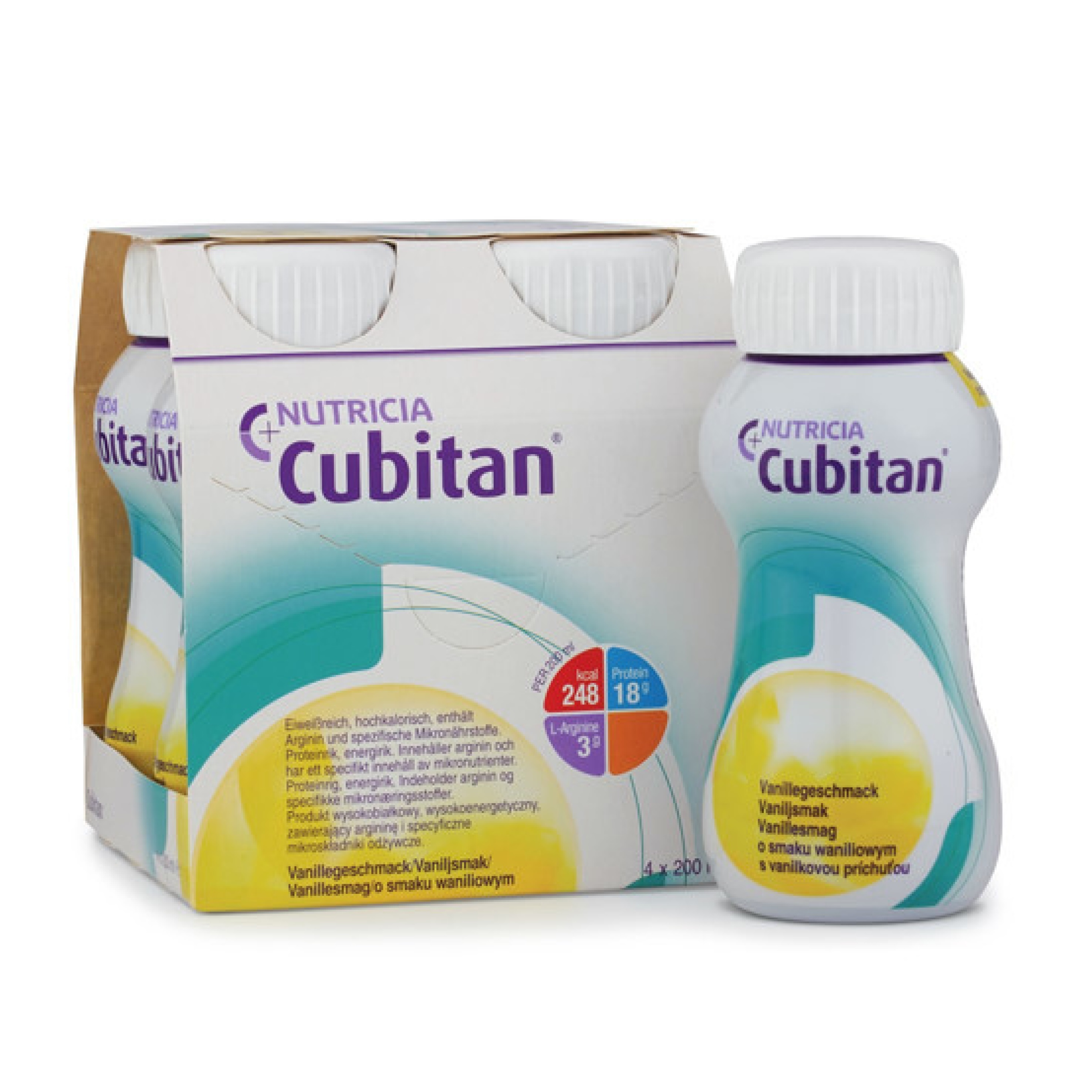 CUBITAN ar vaniļas garšu, 200 ml x 4 gab - Produkta attēls 