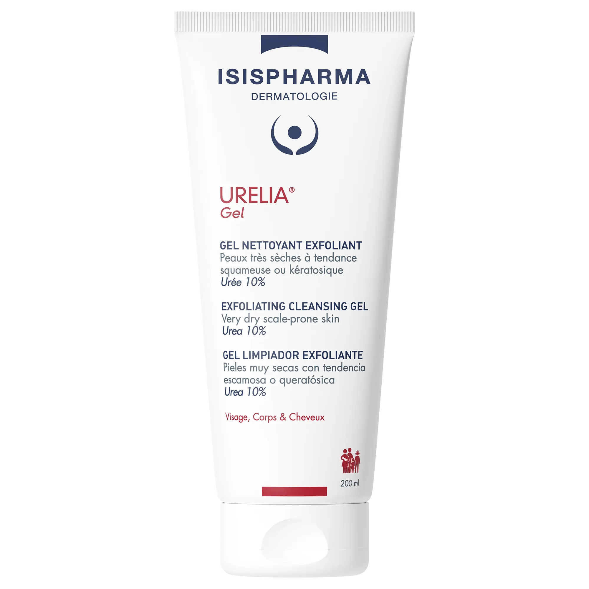ISISPHARMA Urelia Gel attīroša želeja (10 % Urea), 200 ml - Produkta attēls 