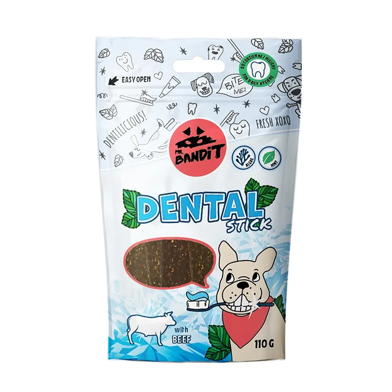 MR.BANDIT DENTAL STICKS KOCIŅI ZOBU VESELĪBAI AR LIELLOPU 110G - Produkta attēls 