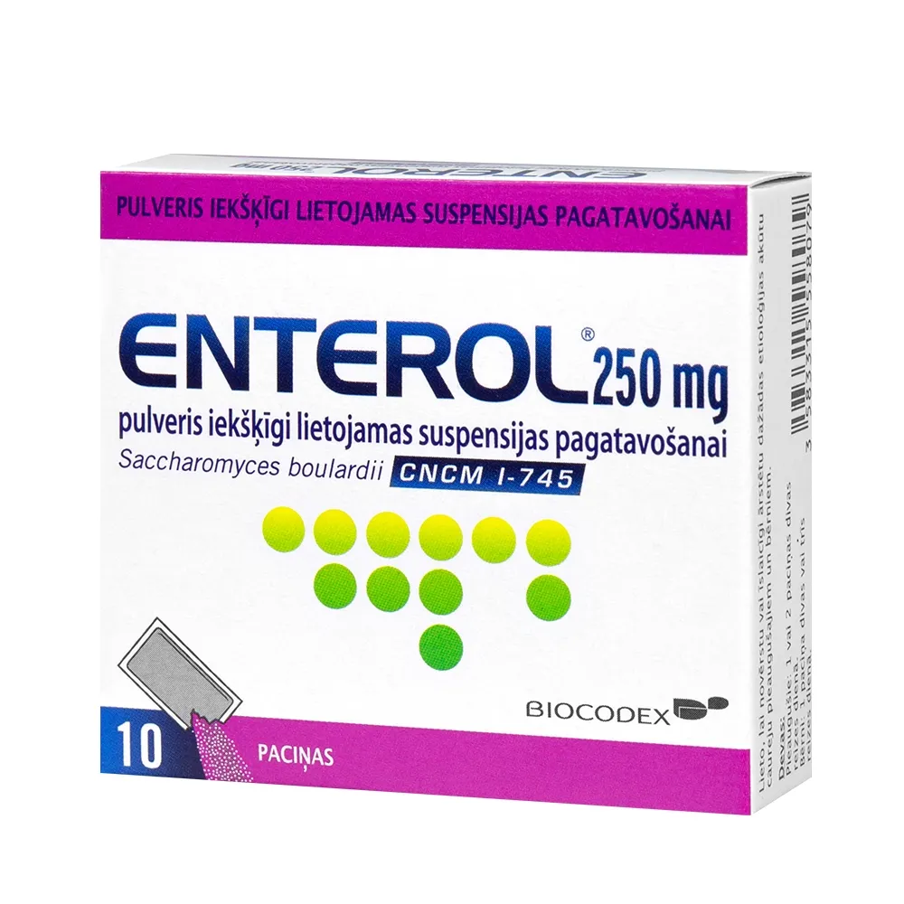 ENTEROL 250mg pulveris, 10 gab. - Produkta attēls 