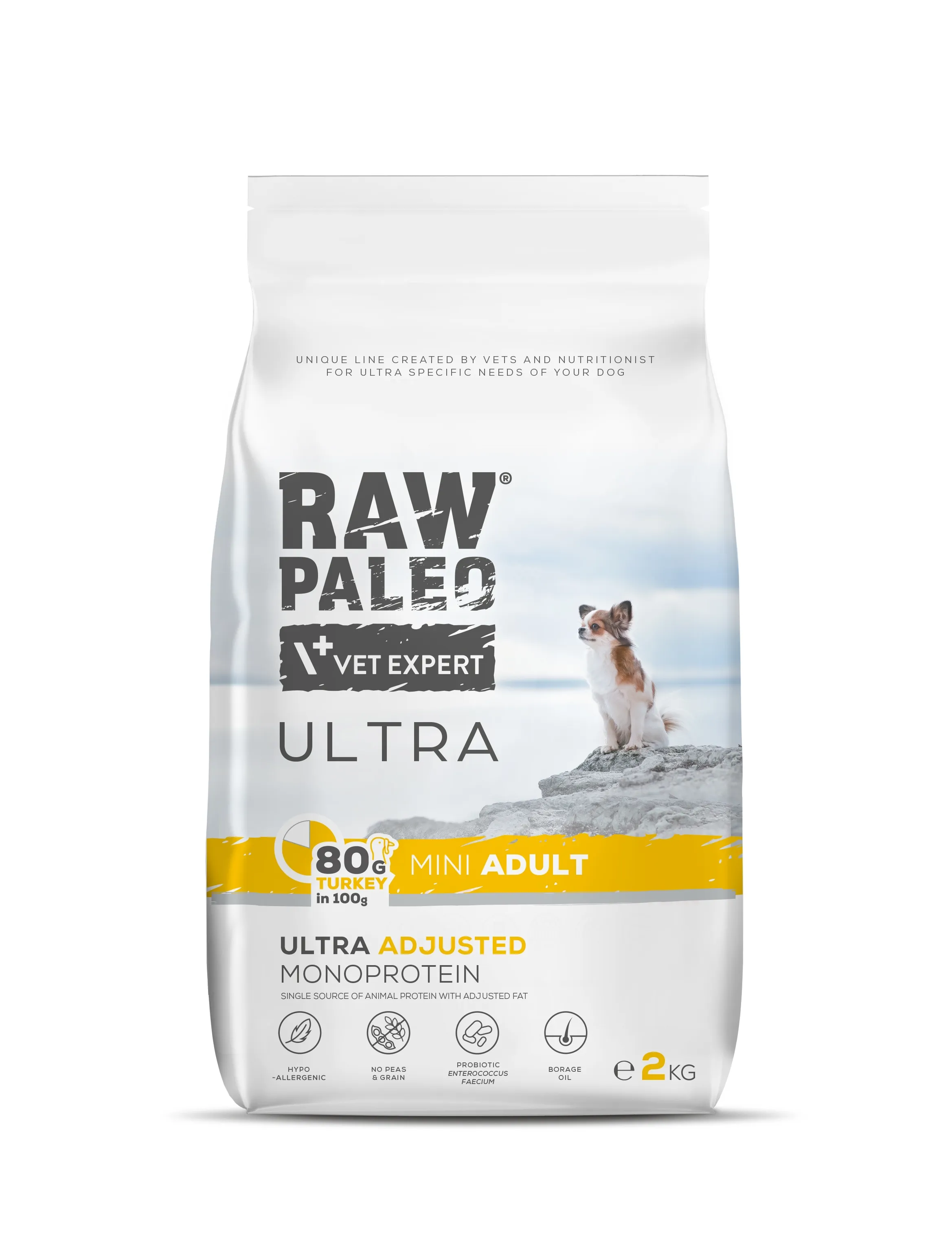 RAW PALEO ULTRA SUŅU SAUSĀ B MINI TĪTARS 2KG - Produkta attēls 