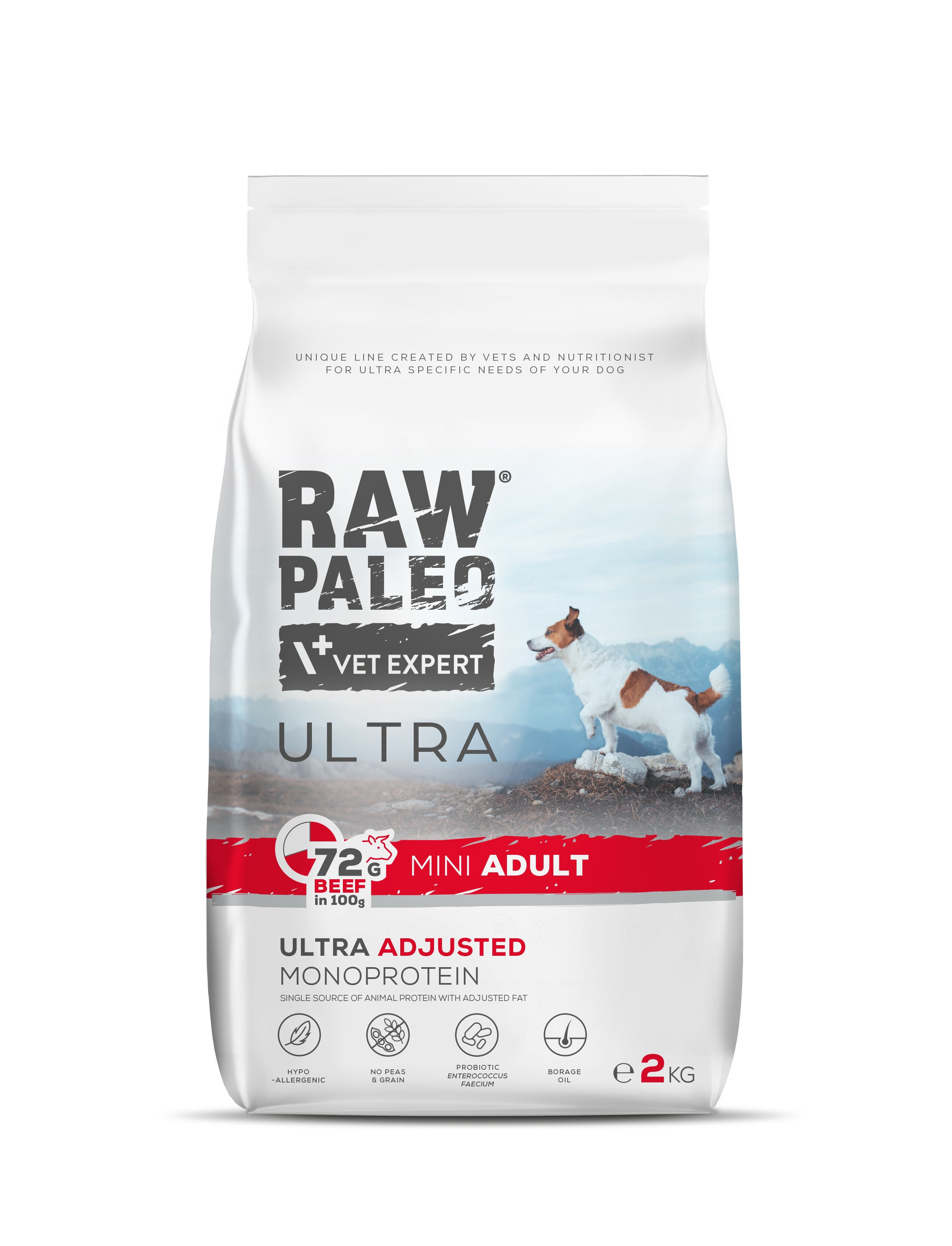 RAW PALEO ULTRA SUŅU SAUSĀ B MINI CŪKGAĻA 2KG - Produkta attēls 