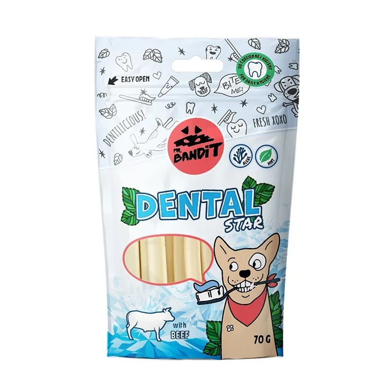 MR.BANDIT DENTAL STARS KOCIŅI ZOBU VESELĪBAI AR LIELLOPU 70G - Produkta attēls 