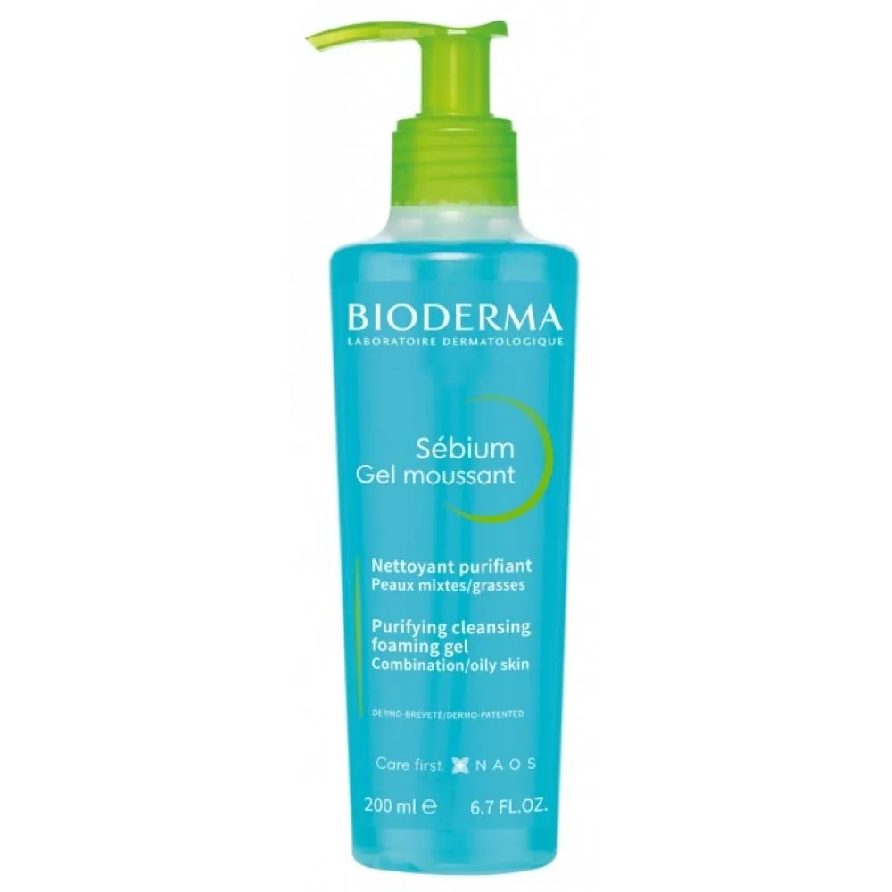 BIODERMA Sébium Gel moussant putojošs gels, 200 ml - Produkta attēls 