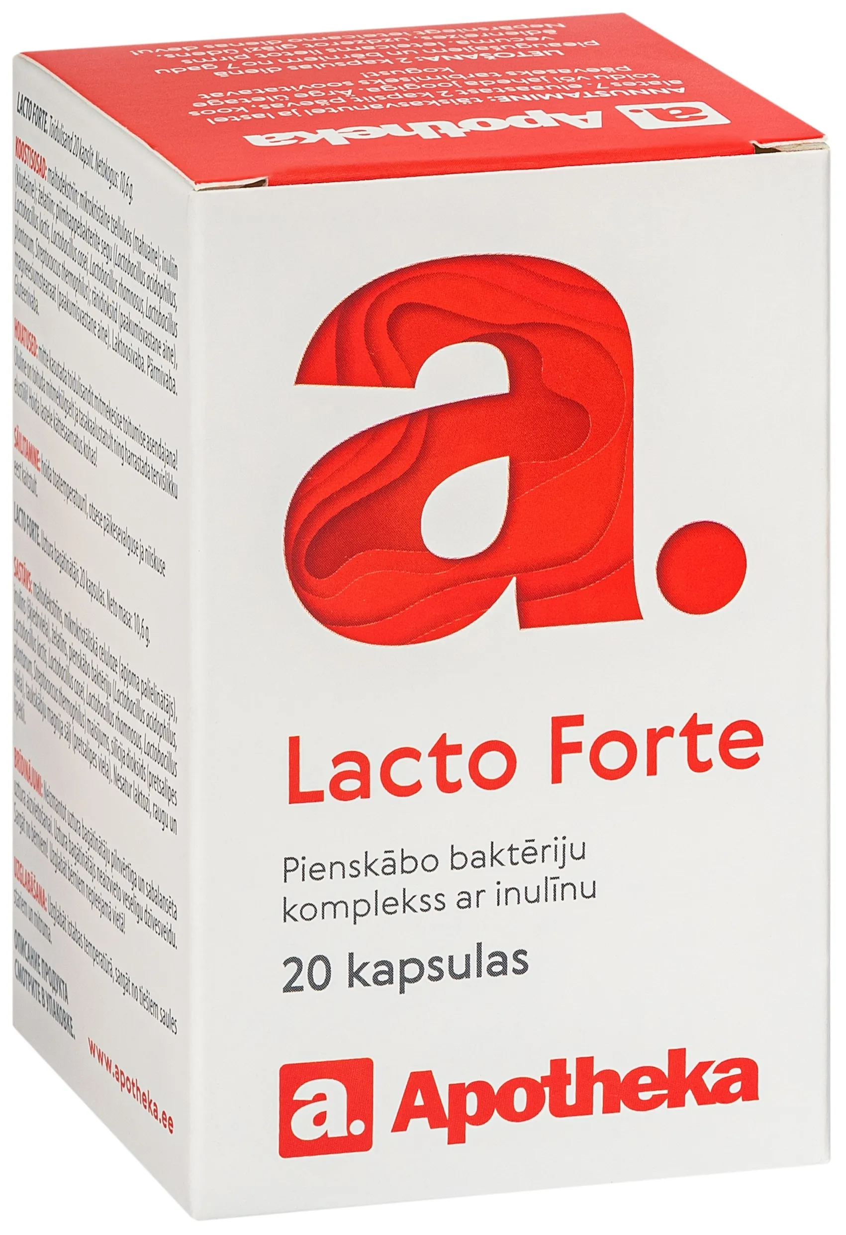 APOTHEKA Lacto Forte kapsulas, 20 gab - Produkta attēls 