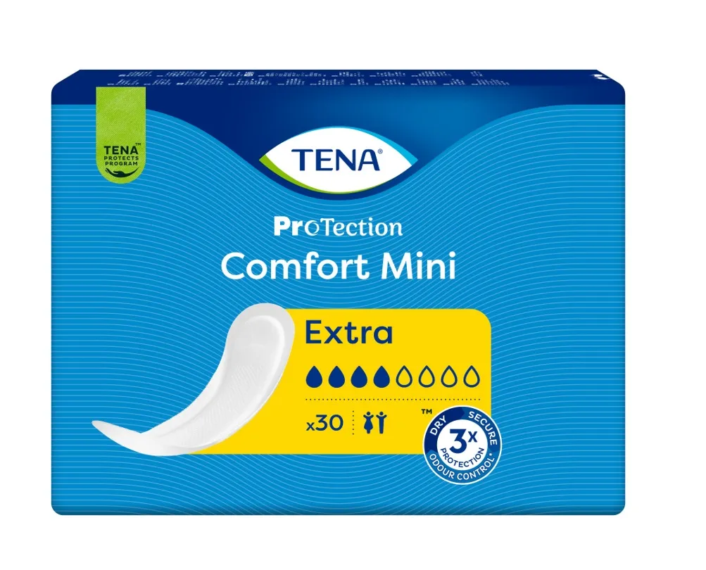 TENA Comfort Mini Extra uzsūcošās paketes, 30 gab. - Produkta attēls 