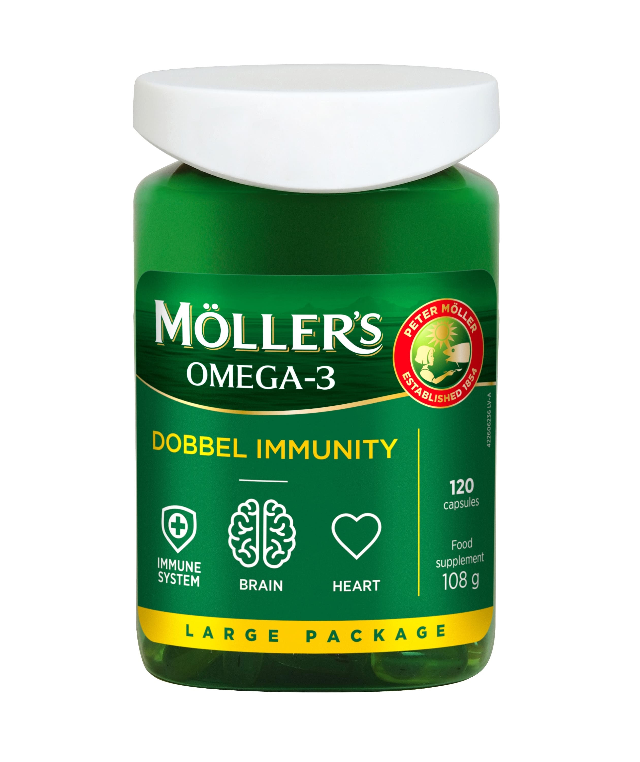 MOLLERS Dobbel Immunity kapsulas, 120 gab. - Produkta attēls 
