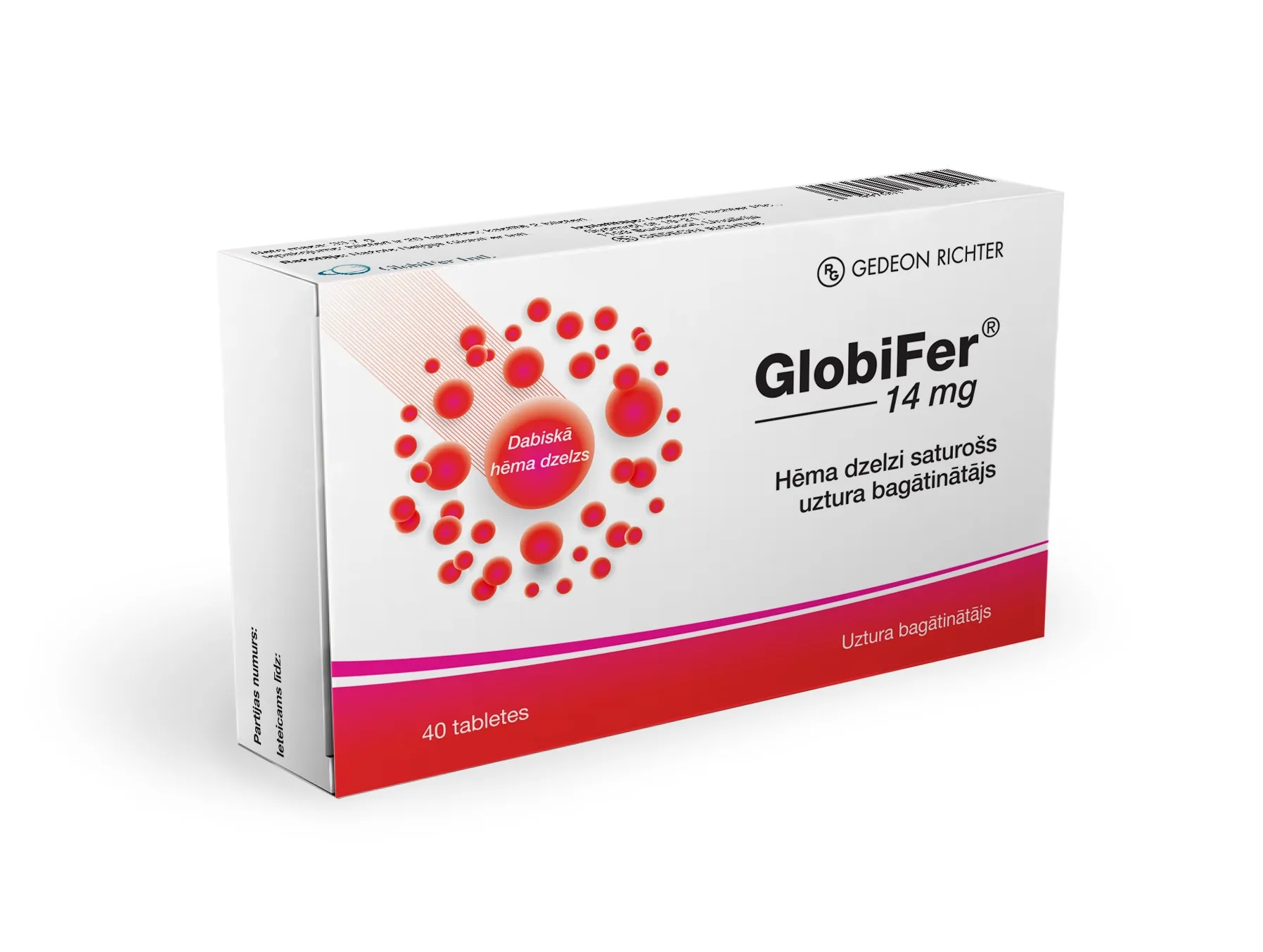 GLOBIFER 14mg tabletes, 40 gab. - Produkta attēls 
