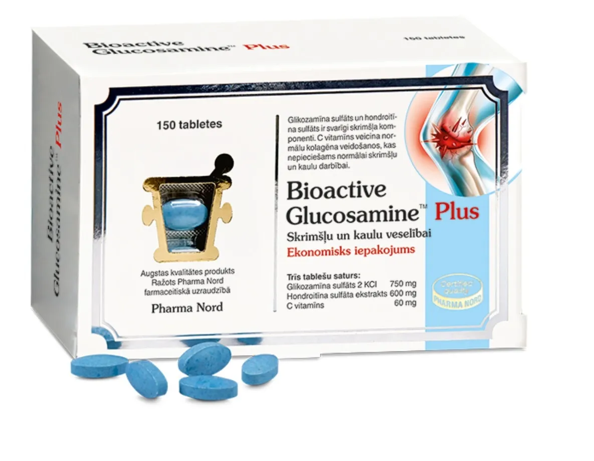 BIOACTIVE Glucosamine Plus tabletes, 150 gab. - Produkta attēls 