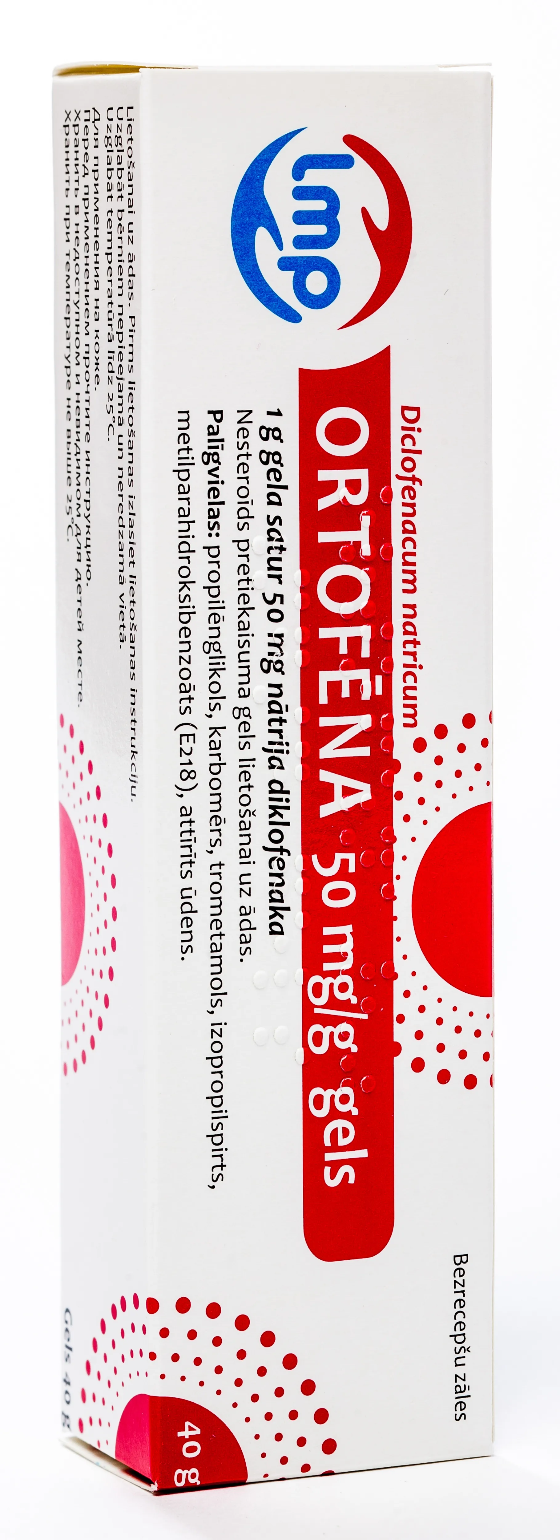 ORTOFĒNA 50MG/G GELS 40G - Produkta attēls 