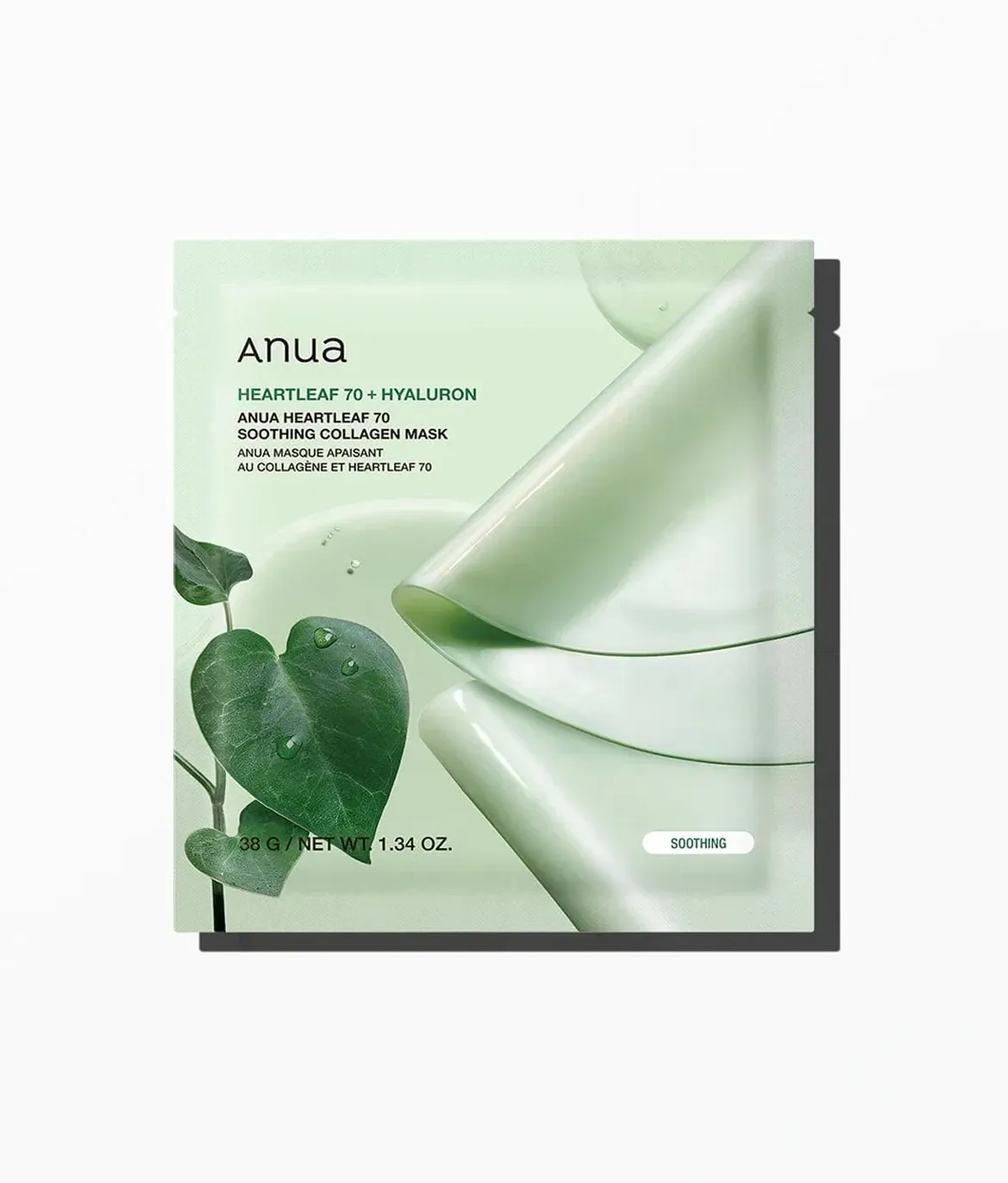 ANUA Heartleaf nomierinošā kolagēna hidrogela maska, 38 g - Produkta attēls 