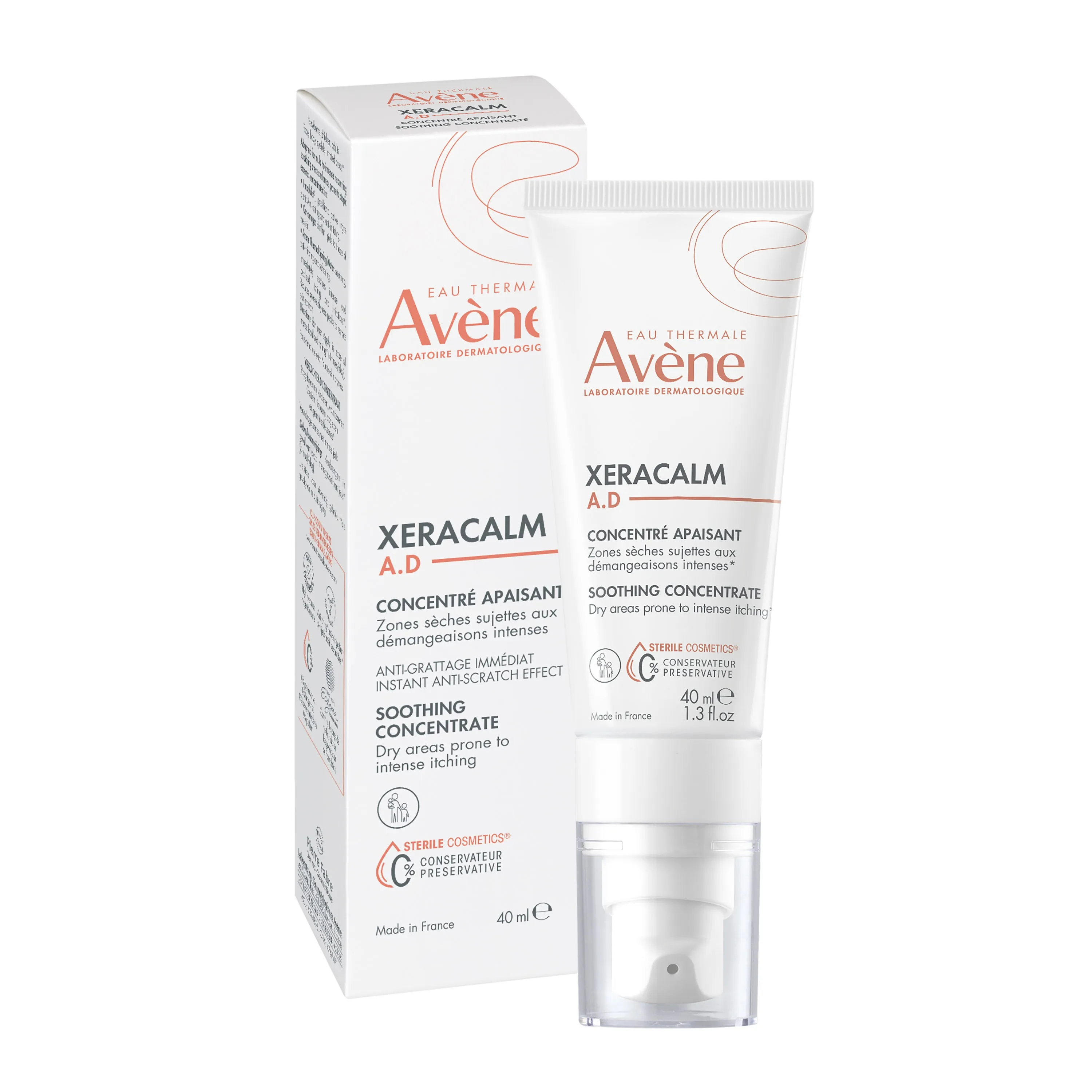 AVENE Xeracalm Anti-Scratc. koncentāts pret niezi, 40 ml - Produkta attēls 