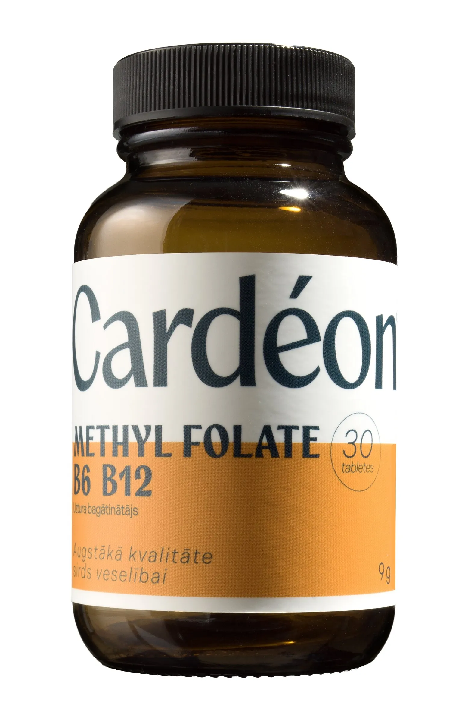 CARDEON Metilfolāts + B6 + B12 tabletes, 30 gab - Produkta attēls 