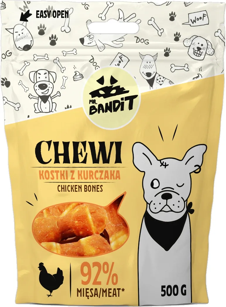 MR.BANDIT CHEWI VISTAS KAULIŅI 500G - Produkta attēls 