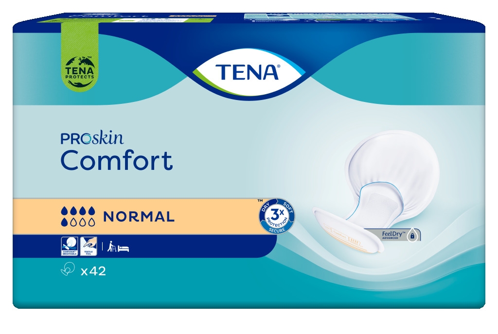 TENA Comfort Normal uzsūcošās paketes, 42 gab. - Produkta attēls 