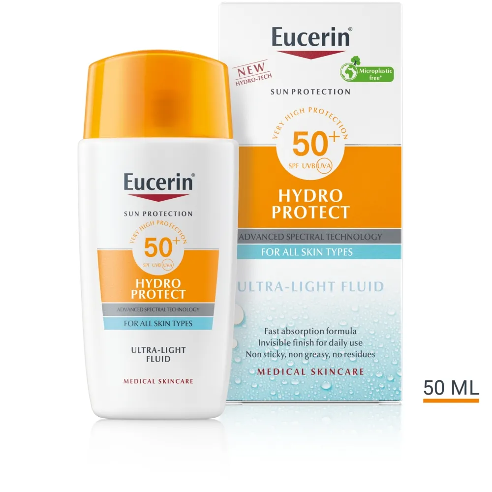 EUCERIN Sun Hydro Protect sejas fluīds SPF50, 50 ml - Produkta attēls 