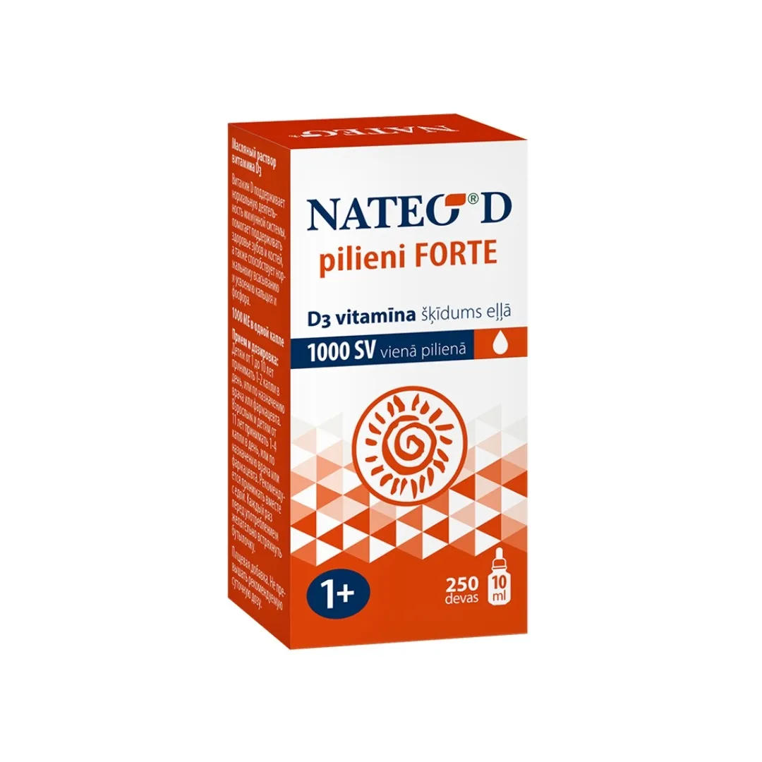 NATEO D Forte pilieni, 10 ml - Produkta attēls 3