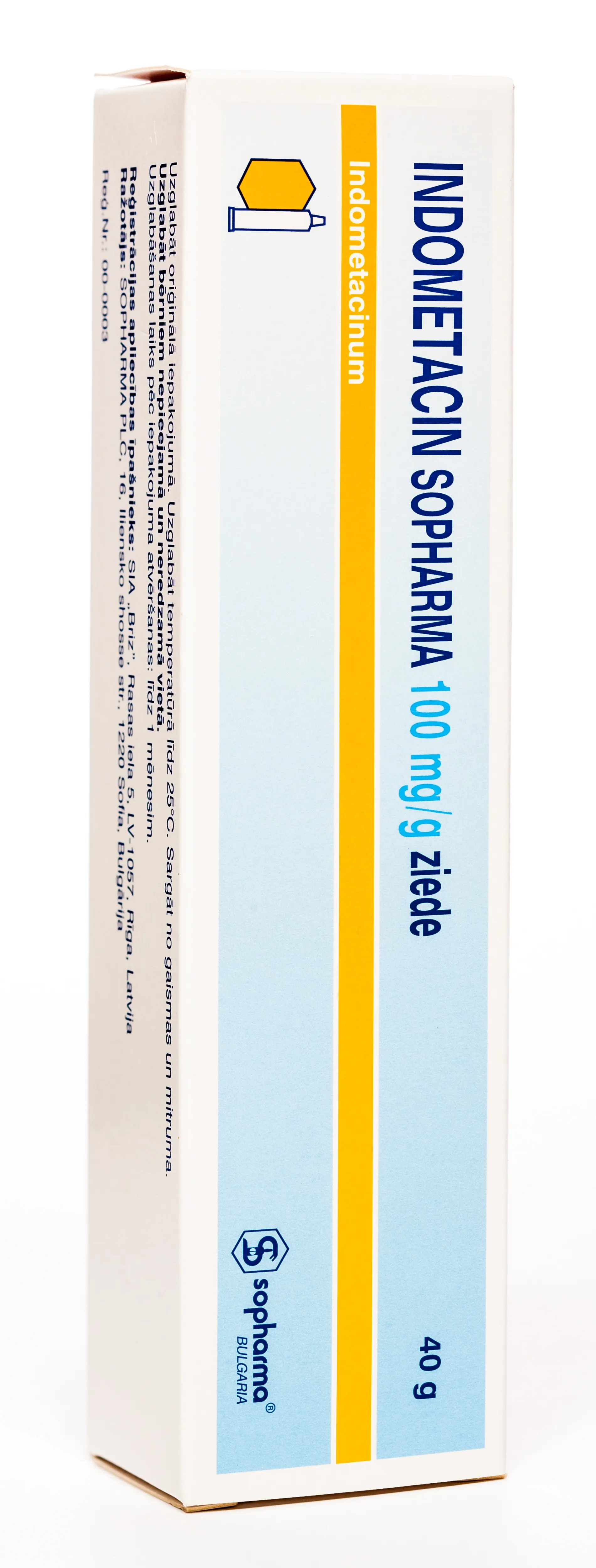 INDOMETHACIN SOPHARMA 10% ZIEDE 40G - Produkta attēls 