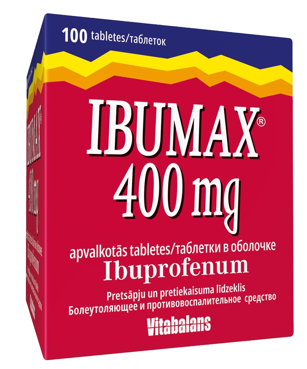 IBUMAX 400mg tabletes, 100 gab. - Produkta attēls 