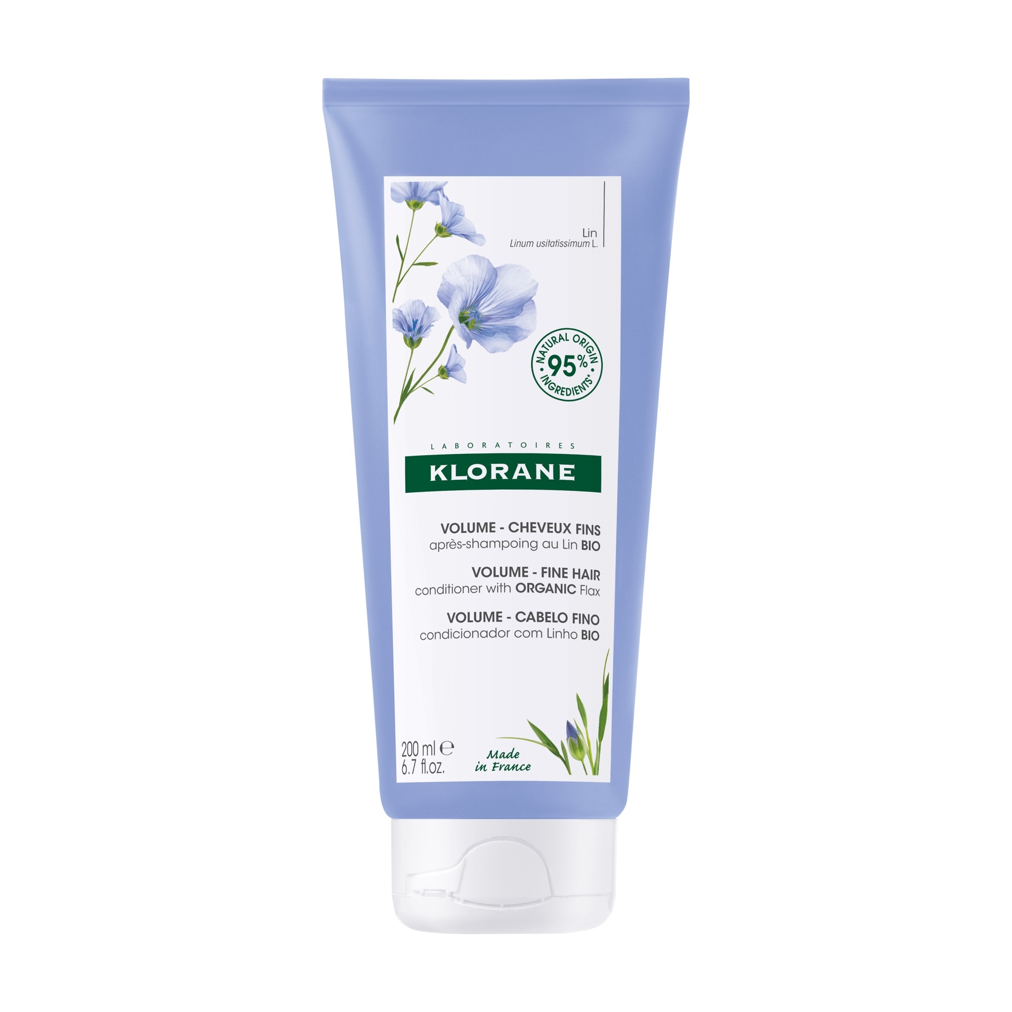 KLORANE kondicionieris ar linsēklu ekstraktu, 200ml - Produkta attēls 