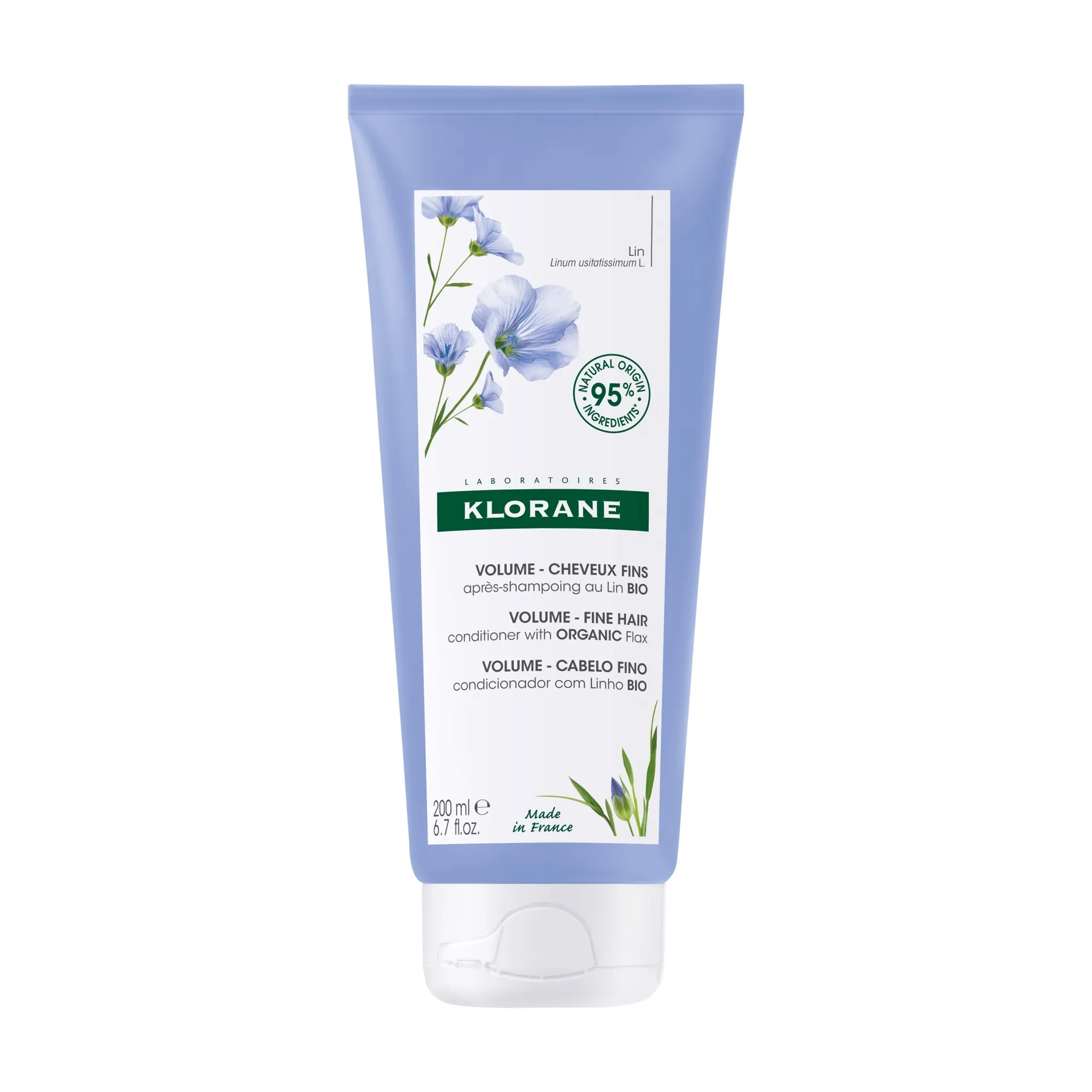 KLORANE kondicionieris ar linsēklu ekstraktu, 200ml - Produkta attēls 